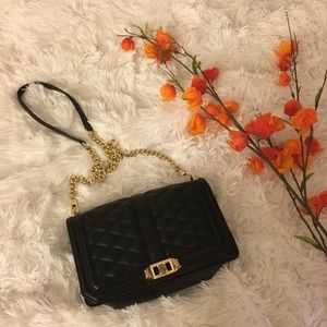 Rebecca Minkoff Black Love Quilted Crossbody Purse